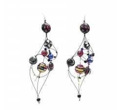 Earrings Duchess earrings 16 cm - Black - Splash Babachic by Moodywood