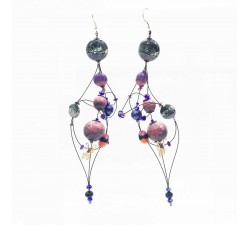 Boucles d'oreilles Boucles d'oreille Duchesse 16 cm - Violet - Splash Babachic by Moodywood