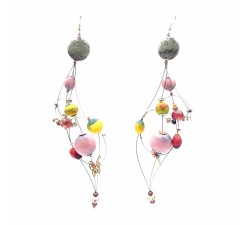 Earrings Duchess earrings 16 cm - Moon - Splash Babachic by Moodywood