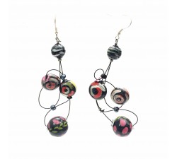 Boucles d'oreilles Boucles d'oreille Loop 7 cm - Noir - Splash Babachic by Moodywood