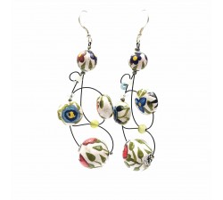 Pendientes Pendientes Loop 7 cm - Flor - Splash Babachic by Moodywood