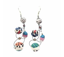 Boucles d'oreilles Boucles d'oreille Loop 7 cm - Zèbre - Splash Babachic by Moodywood