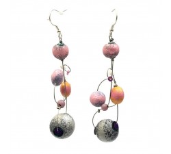 Earrings Loop earrings 7 cm - Moon - Splash Babachic by Moodywood