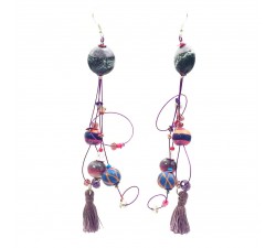 Boucles d'oreilles Boucles d'oreille Pampille 12 cm - Violet - Splash Babachic by Moodywood