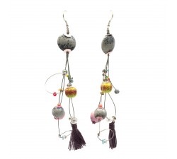 Earrings Pampille earrings 12 cm - Moon - Splash Babachic by Moodywood