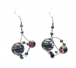 Boucles d'oreilles Boucles d'oreille Drop 4 cm - Noir - Splash Babachic by Moodywood