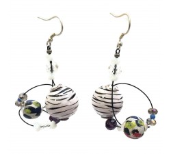 Pendientes Pendientes Drop 4 cm - Zebra - Splash Babachic by Moodywood