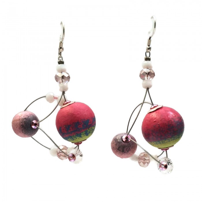 Earrings Drop earrings 4 cm - Moon - Splash Babachic by Moodywood