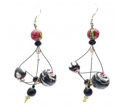 Boucles d'oreilles Boucles d'oreille Rosace 7 cm - Noir - Splash Babachic by Moodywood