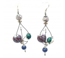 Boucles d'oreilles Boucles d'oreille Rosace 7 cm - Zèbre - Splash Babachic by Moodywood