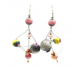 Boucles d'oreilles Boucles d'oreille Rosace 7 cm - Lune - Splash Babachic by Moodywood