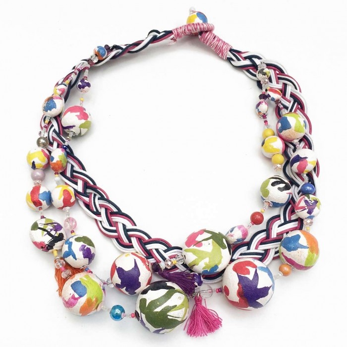 Colliers Collier Tresse - Multicolores - Splash Babachic by Moodywood