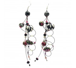 Boucles d'oreilles Boucles d'oreille Torsade 16 cm - Noir - Splash Babachic by Moodywood