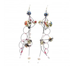 Boucles d'oreilles Boucles d'oreille Torsade 16 cm - Fleur - Splash Babachic by Moodywood