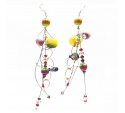 Earrings Torsade earrings 16 cm - Moon - Splash Babachic by Moodywood