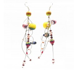 Boucles d'oreilles Boucles d'oreille Torsade 16 cm - Lune - Splash Babachic by Moodywood