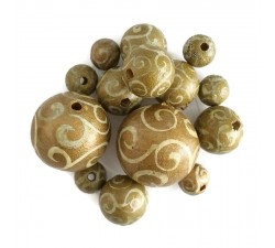 Espirales Perles en bois - Spirales - Doré Babachic by Moodywood