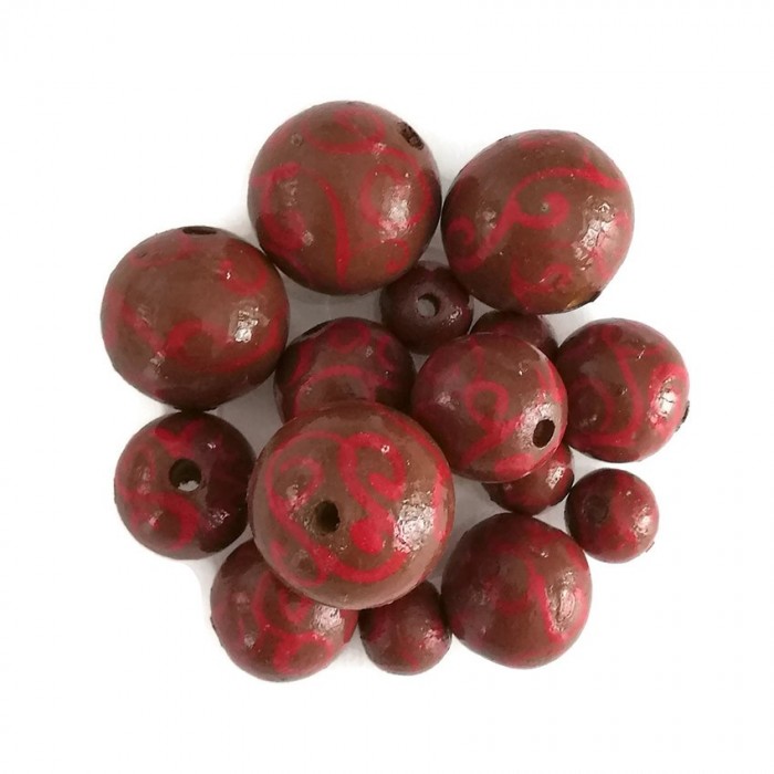 Spirales Perles en bois - Spirales - Marron Babachic by Moodywood