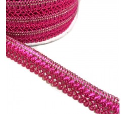 Braid Satiny ribbon - Floor key - Pink - 15 mm