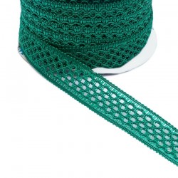 Dentelles Ruban dentelle - Bleu-vert - 20 mm babachic