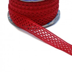 Dentelles Ruban dentelle - Rouge - 20 mm babachic