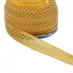 Dentelles Ruban dentelle - Jaune - 20 mm babachic