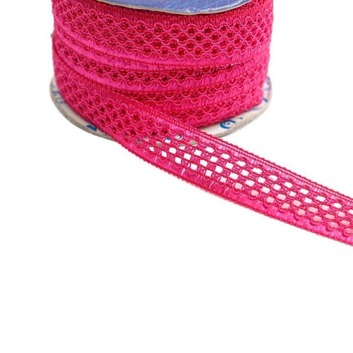 Lace Lace ribbon - Fuchsia - 20 mm babachic