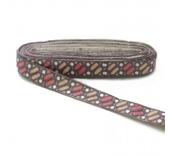 Broderies Broderie Dragibus - Saumon, rose et blanc - 30 mm babachic