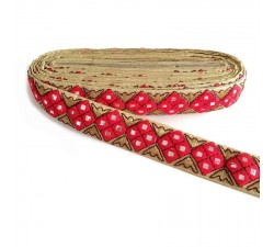 Braid Fiesta gallon - Red and golden - 40 mm babachic