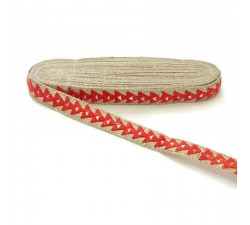 Galons Galon miroirs - Triangle - Rouge - 25 mm babachic