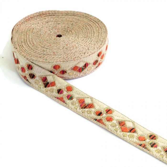 Ribbons Woven braid - Casino - Orange - 22 mm
