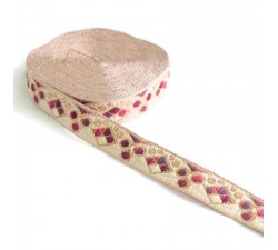Rubans Ruban tissé fuchsia - Casino - 22 mm