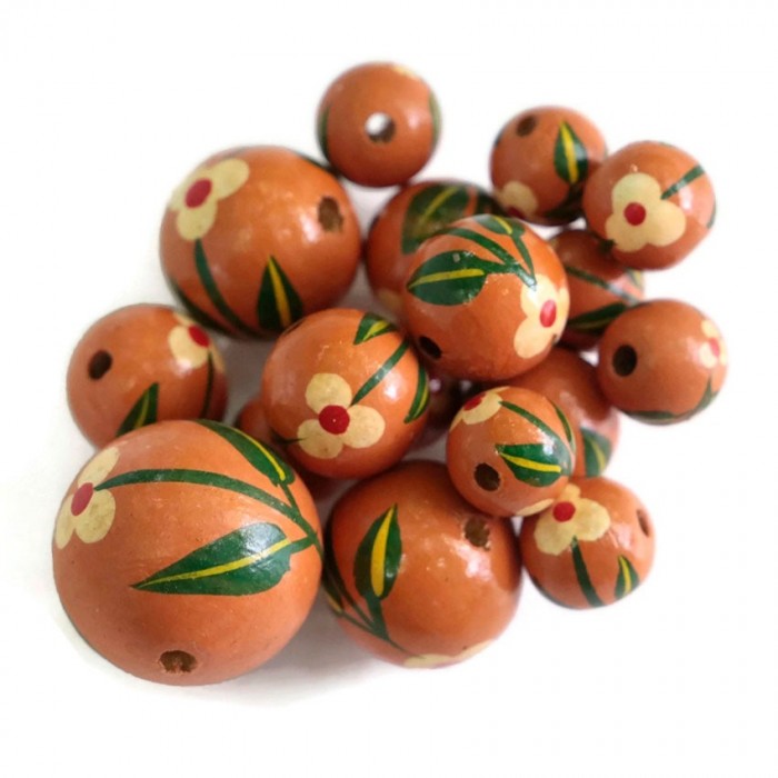 Fleurs Perle en bois - Trille - Terracotta Babachic by Moodywood