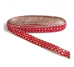 Braid Mirrors braid - Double line - Red - 30 mm babachic