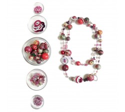 Kit necklace "Sautoir" Kits necklace DIY - Sautoir - Magenta babachic