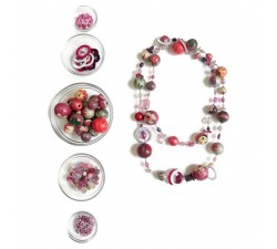 Kit collier "Sautoir" Kits collier DIY - Sautoir - Magenta babachic