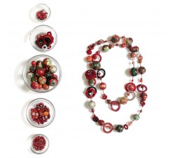 Kit necklace "Sautoir" Kits necklace DIY - Sautoir - Red babachic
