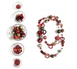 Kit collier "Sautoir" Kits collier DIY - Sautoir - Rouge babachic