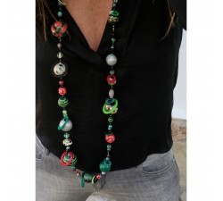 Kit necklace "Sautoir" Kits necklace DIY - Sautoir - Black green babachic