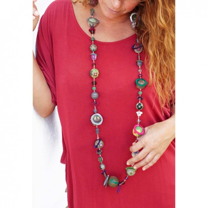Kit necklace "Sautoir" Kits necklace DIY - Sautoir - Green parma babachic