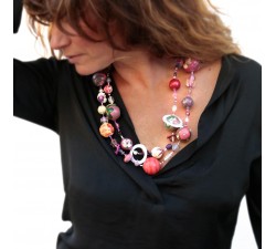 Kit collar "Sautoir" Kits collar DIY - Sautoir - Magenta babachic