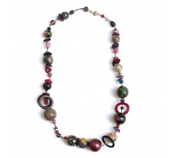"Mid-short" necklace kit Kit Midshort necklace - Black purple babachic