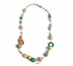 "Mid-short" necklace kit Kit Midshort necklace - Light green babachic