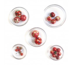 Mix Perles Assortiment de perles en bois - Rouge