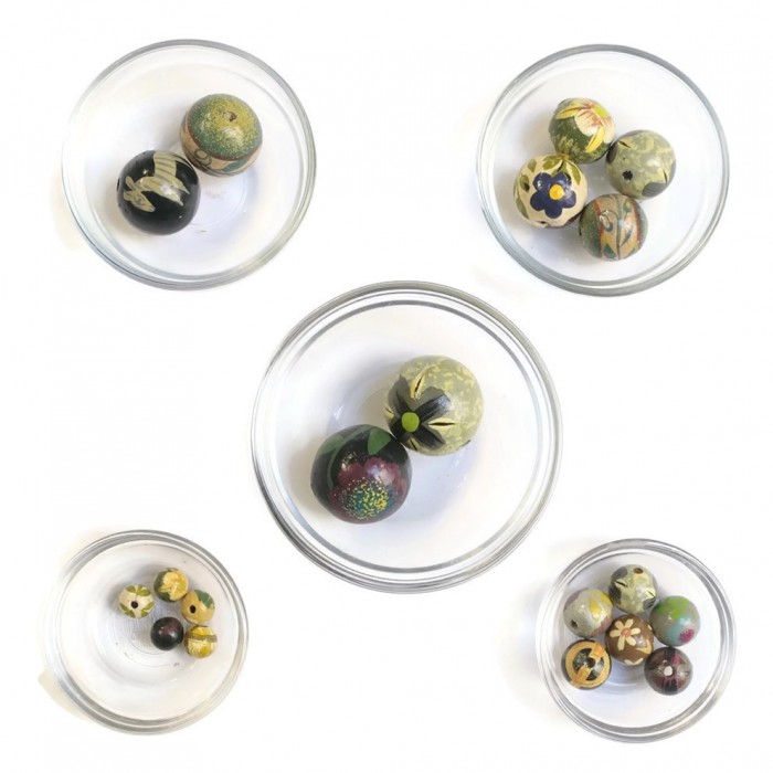 Beads mix Assortment of wooden beads - Flowers