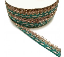 Braid Imperial braid - Blue green - 10 mm babachic