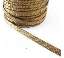 Braid Glazed ribbon - Gold - 7 mm