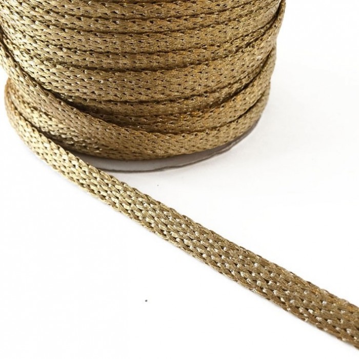 Braid Glazed ribbon - Gold - 7 mm