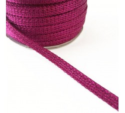 Braid Glazed ribbon - Fushia - 7 mm babachic