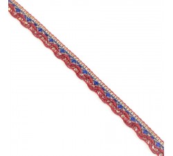 Galons Galon Indien - Rouge et bleu - 10 mm babachic